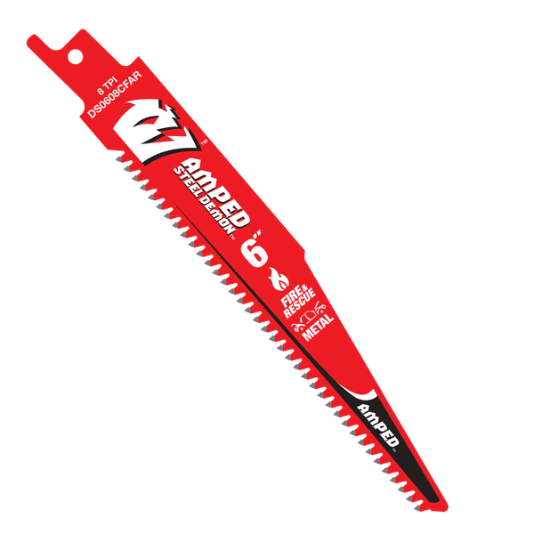 Diablo Tools DS0608CFAR10 6" 8 TPI AMPED™ Steel Demon™ Carbide Teeth Reciprocating Saw Blade for Fire & Rescue (10-pk) - Edmondson Supply