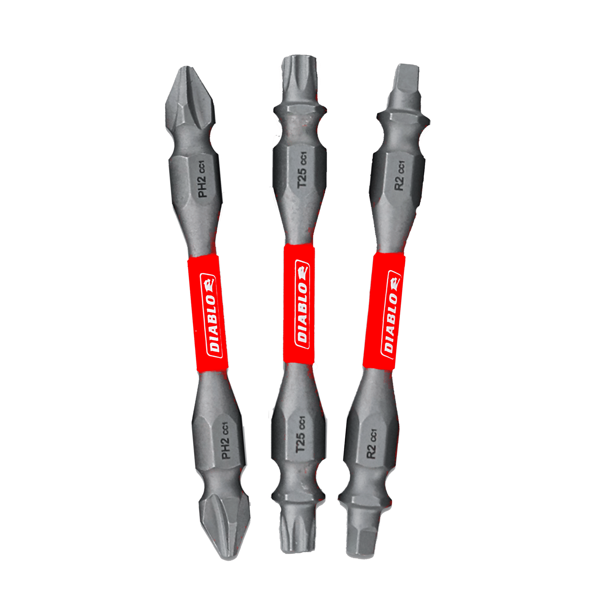 Diablo Tools DDEV25-S3 2-1/2" Double-Ended Phillips, Square and Torx Drive Bit Set (3-pc) - Edmondson Supply