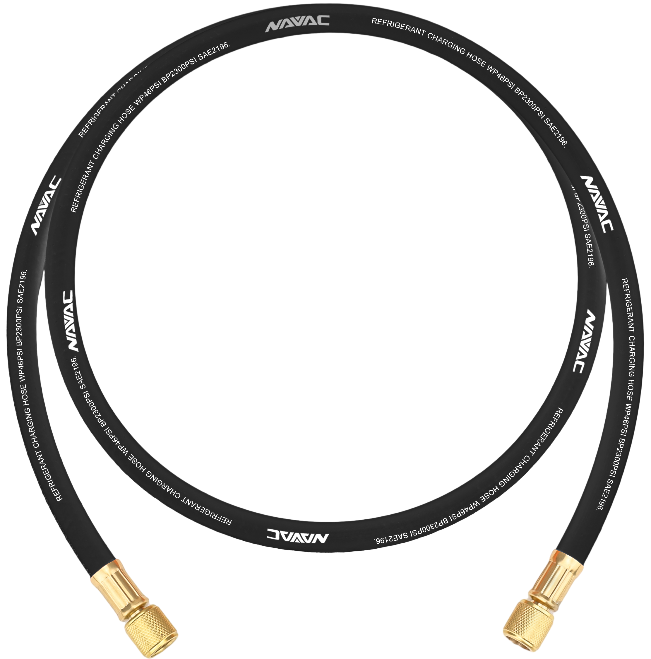 NAVAC NH38BB Big Boy Evacuation Hose - 3/8"-3/8" Fitting, 5' - Edmondson Supply