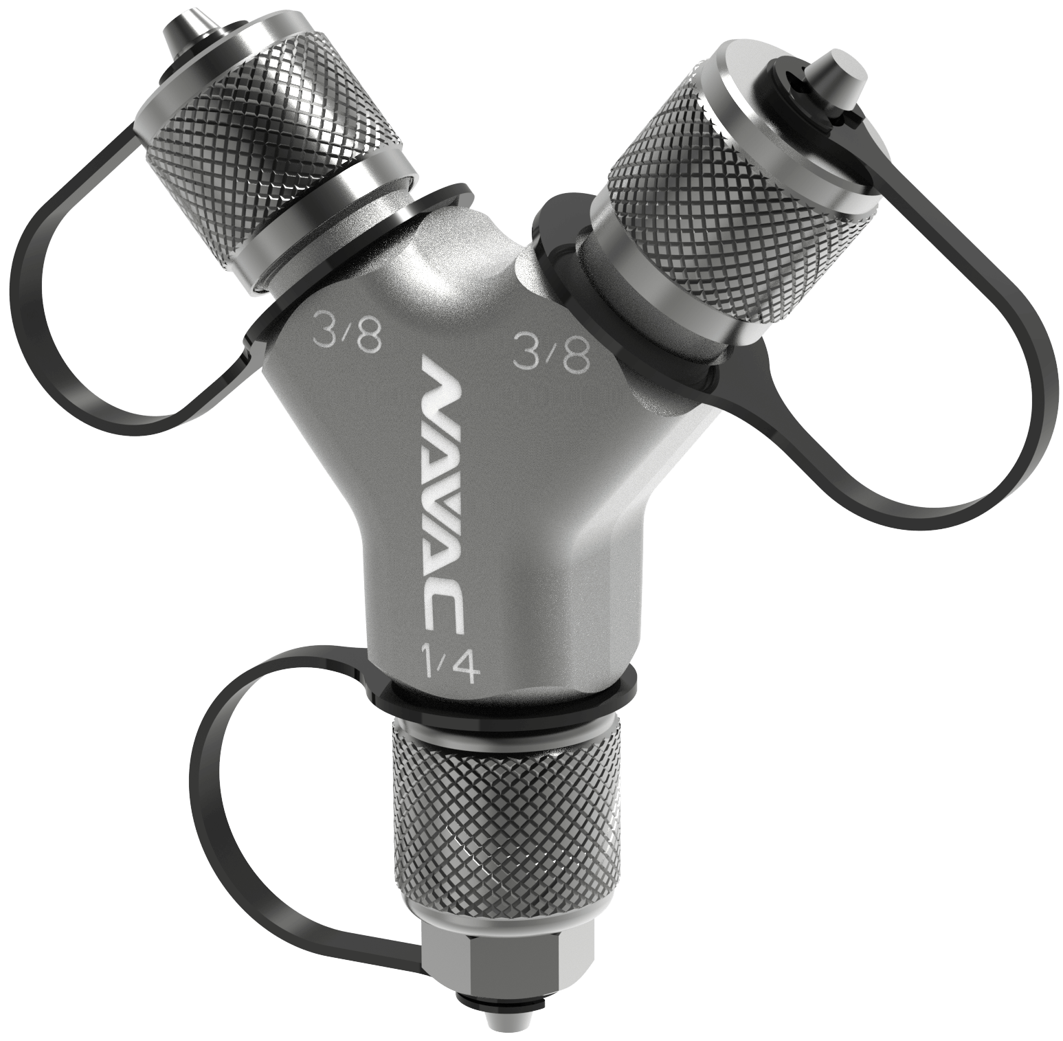 NAVAC F1029 Rapid-Y Connection Fitting 2 x 3/8″ M to 1 x 1/4″ FE - Edmondson Supply