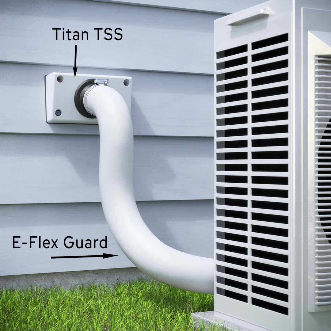 Airex TSS-675G-72C-B PRO-SYSTEM KIT for 5/8" - 7/8" Line Sets with 3/4" Wall Insulation, Gray/Black (TITAN OUTLET & E-FLEX GUARD), for SIDING - Edmondson Supply