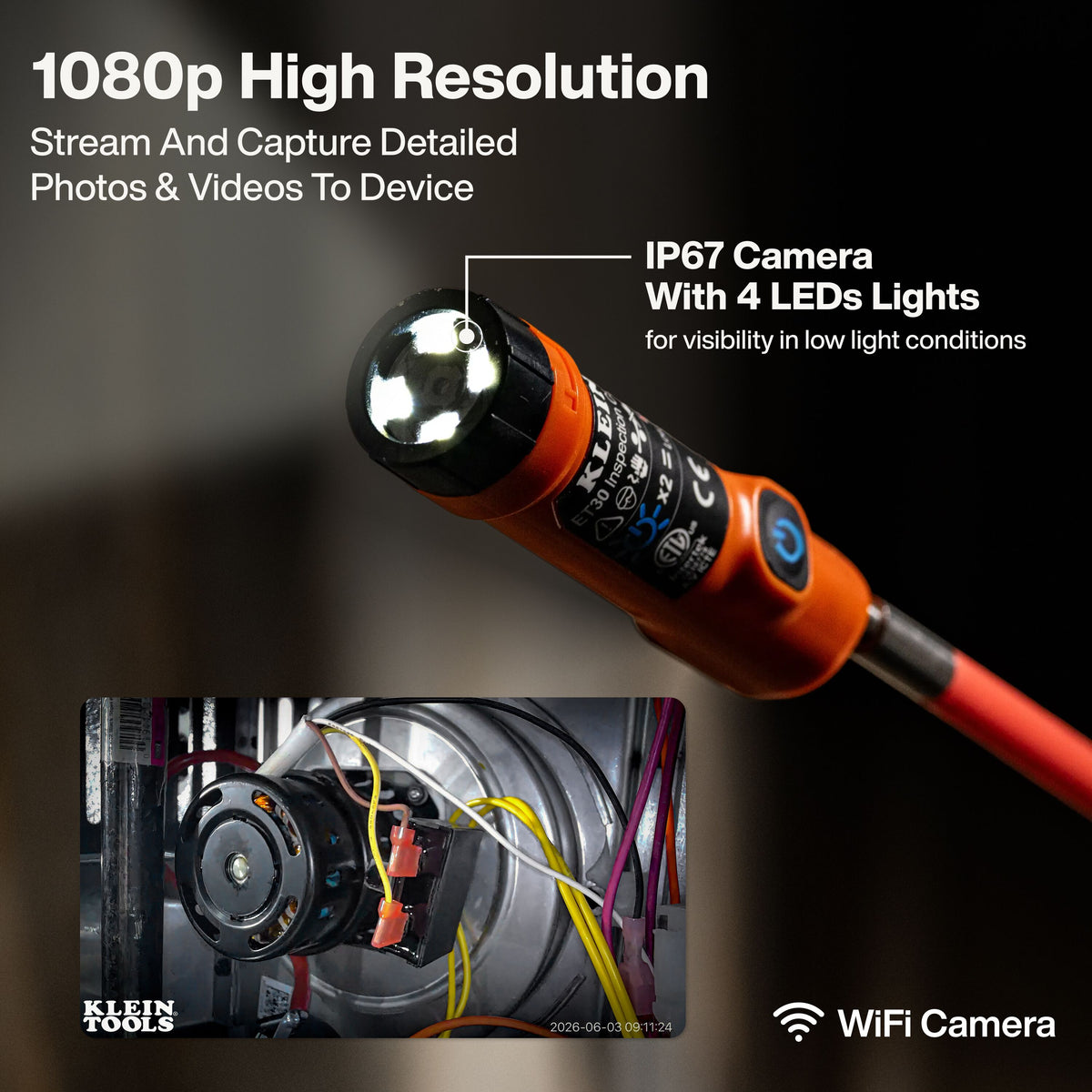 Klein Tools ET30 Compact Wireless Inspection Camera - Edmondson Supply