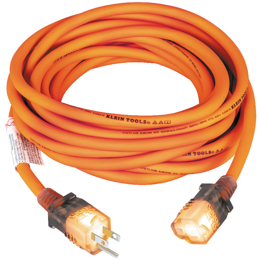 Klein Tools EXC2515 Glow End Extension Cord, 25-Foot - Edmondson Supply