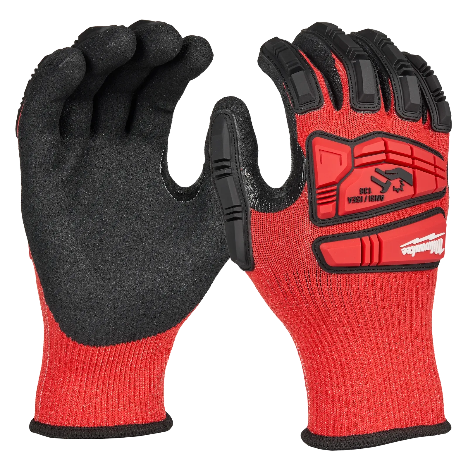 Milwaukee 48-73-8132 Impact Cut Level 3 Nitrile Dipped Gloves, Size L - Edmondson Supply