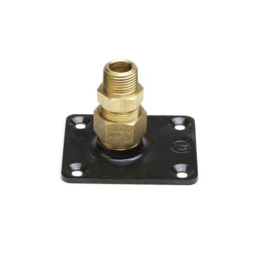 TracPipe® AutoSnap® FGP-SRFG-1000 1" Brass Flange Fitting & Stainless Steel Plate, for CounterStrike® CSST Flexible Gas Pipe