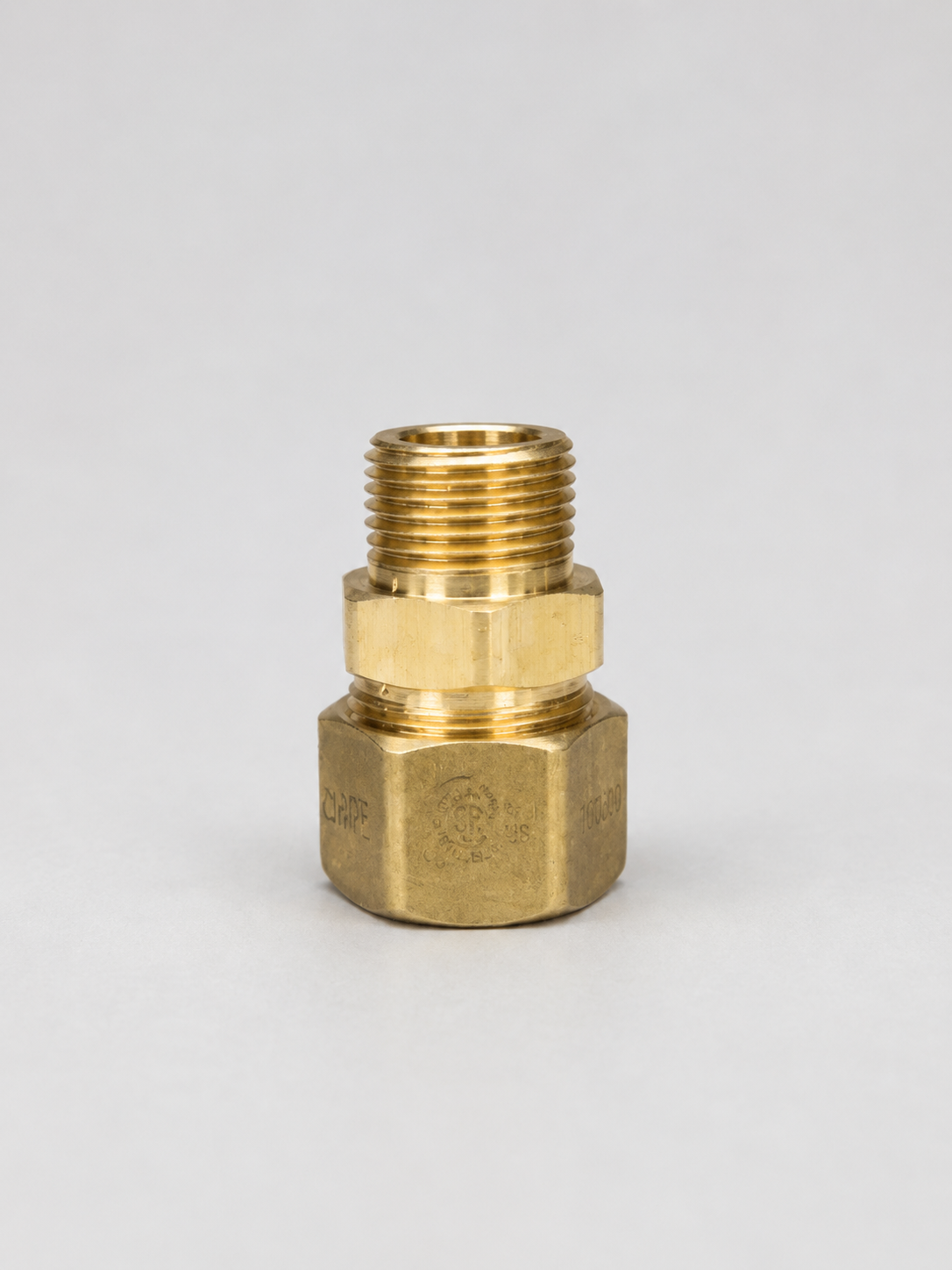 TracPipe® AutoFlare® FGP-FST-500 1/2" MNPT Brass Straight Adapter, for CounterStrike® CSST Flexible Gas Pipe