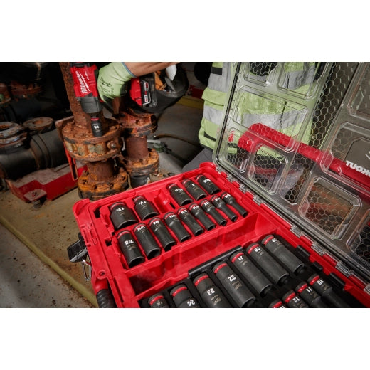 Milwaukee 49-66-6806 SHOCKWAVE Impact Duty™ Socket 1/2” Dr 31PC PACKOUT Set - Edmondson Supply
