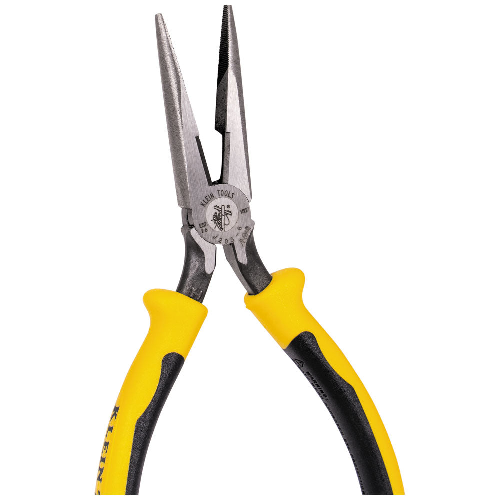 Klein Tools J203-6 Journeyman Pliers, Long Nose Side-Cutters, 6-3/4-Inch - Edmondson Supply