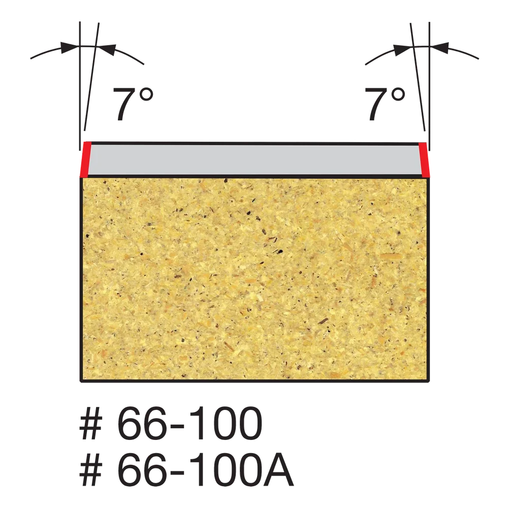 Freud 66-100 1/4" Bevel Trim Bit (7°) - Edmondson Supply