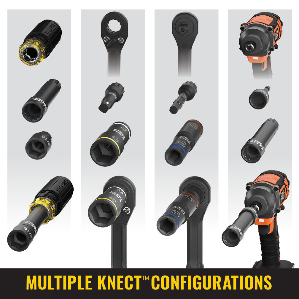 Klein Tools 32527HD KNECT™ Impact-Rated HVAC Screwdriver / Nut Driver, 11-in-1 - Edmondson Supply