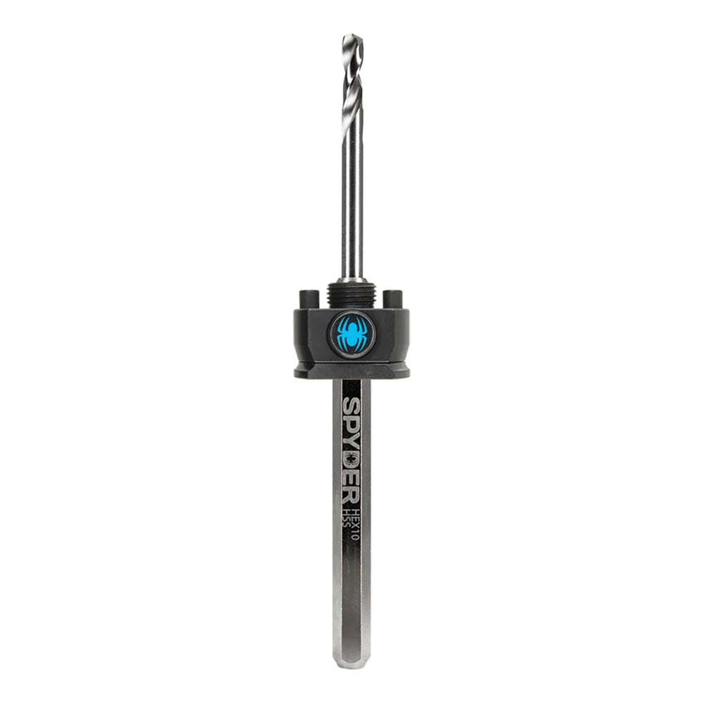 SPYDER 600634P Hex10 1/2 HSS Quick Change Hole Saw Arbor Assembly Rapid Core Eject® - Edmondson Supply