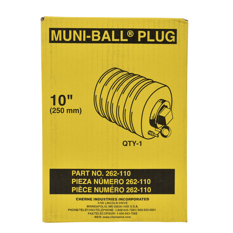 Cherne® 262110 10 IN. MUNI-BALL® PLUG, 3 IN. BYPASS - Edmondson Supply