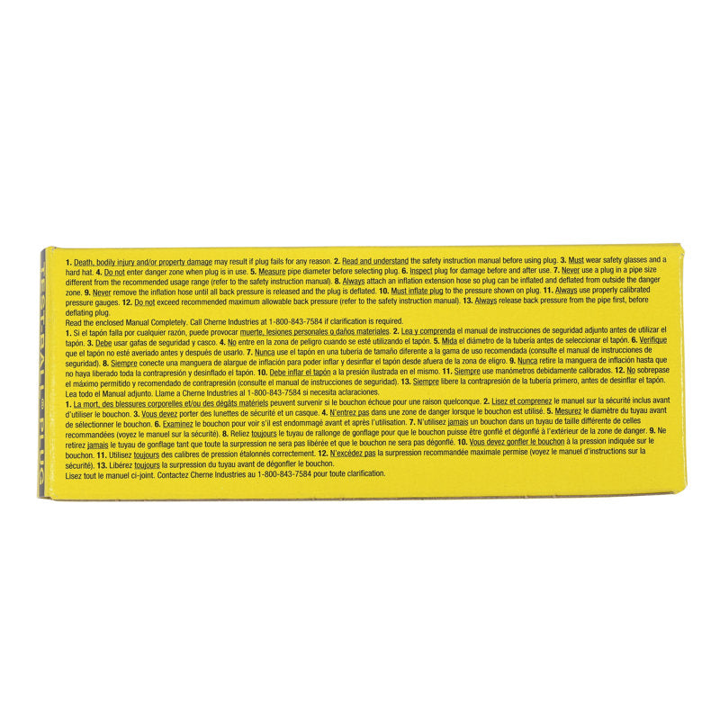 Cherne® 240018 1-1/4 IN.–1-1/2 IN. TEST-BALL® PLUG - Edmondson Supply