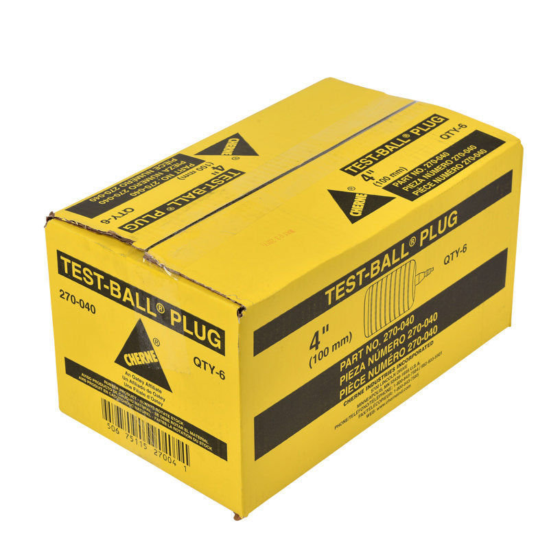 Cherne® 270040 4 IN. TEST-BALL® PLUG, Single-size - Edmondson Supply