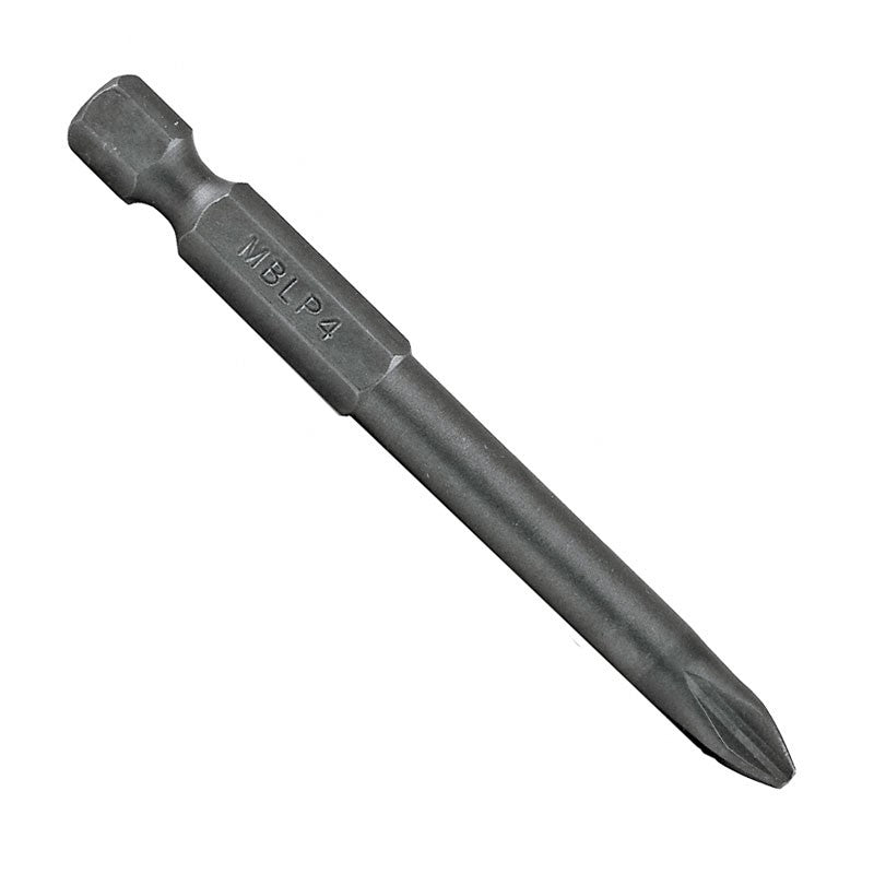 Malco Tools MBLP4 #2 Phillips 1/4" Hex Shank Power Bit - 2-3/4" Long