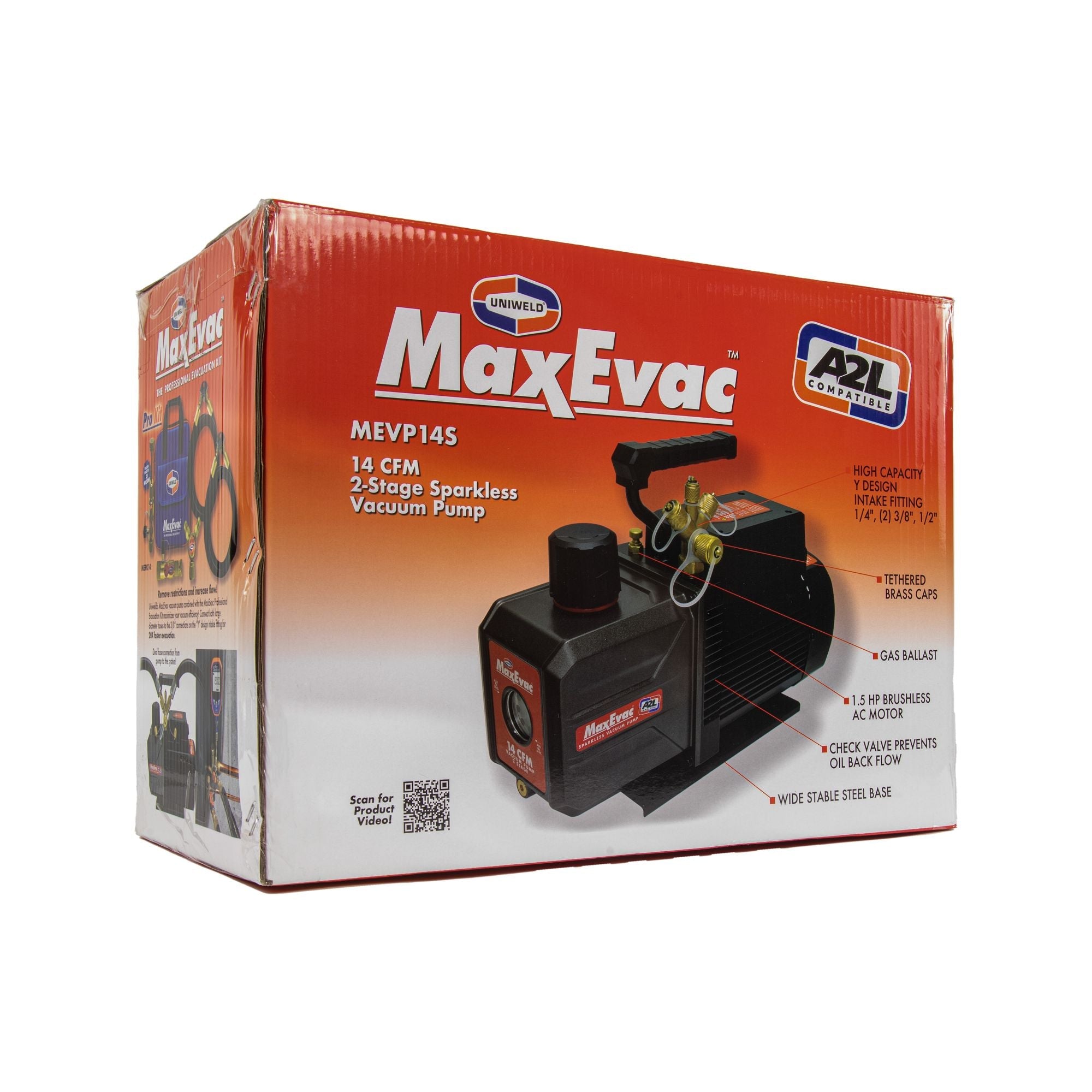 Uniweld MEVP14S 14 CFM 2-Stage Sparkless Vacuum Pump - Edmondson Supply
