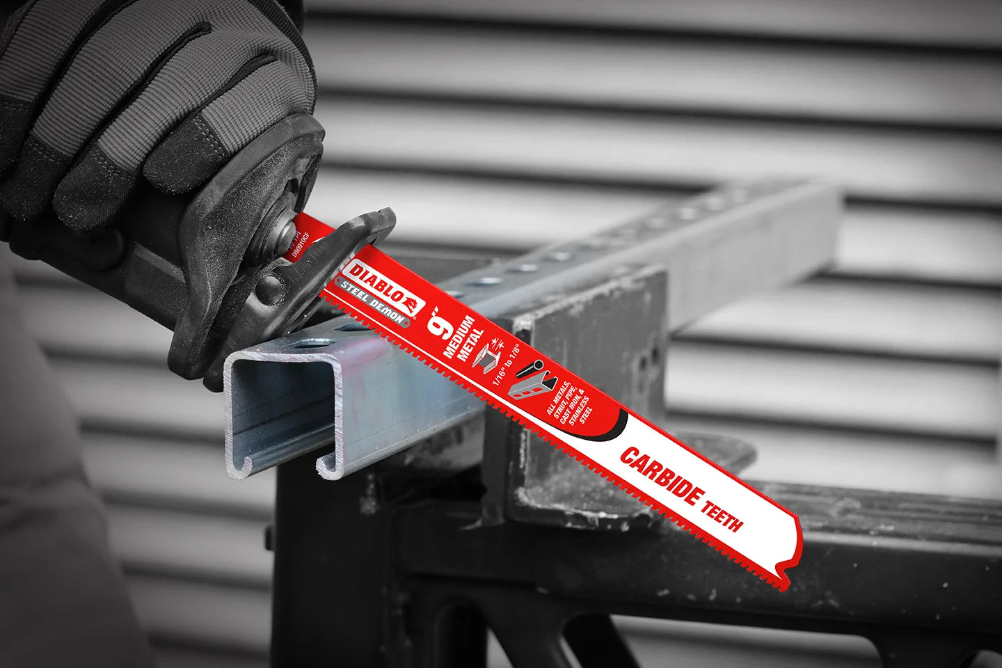 Diablo Tools DS0910CF10 9" 10 TPI Steel Demon™ Carbide Teeth Reciprocating Saw Blades for Medium Metal (10-pk) - Edmondson Supply