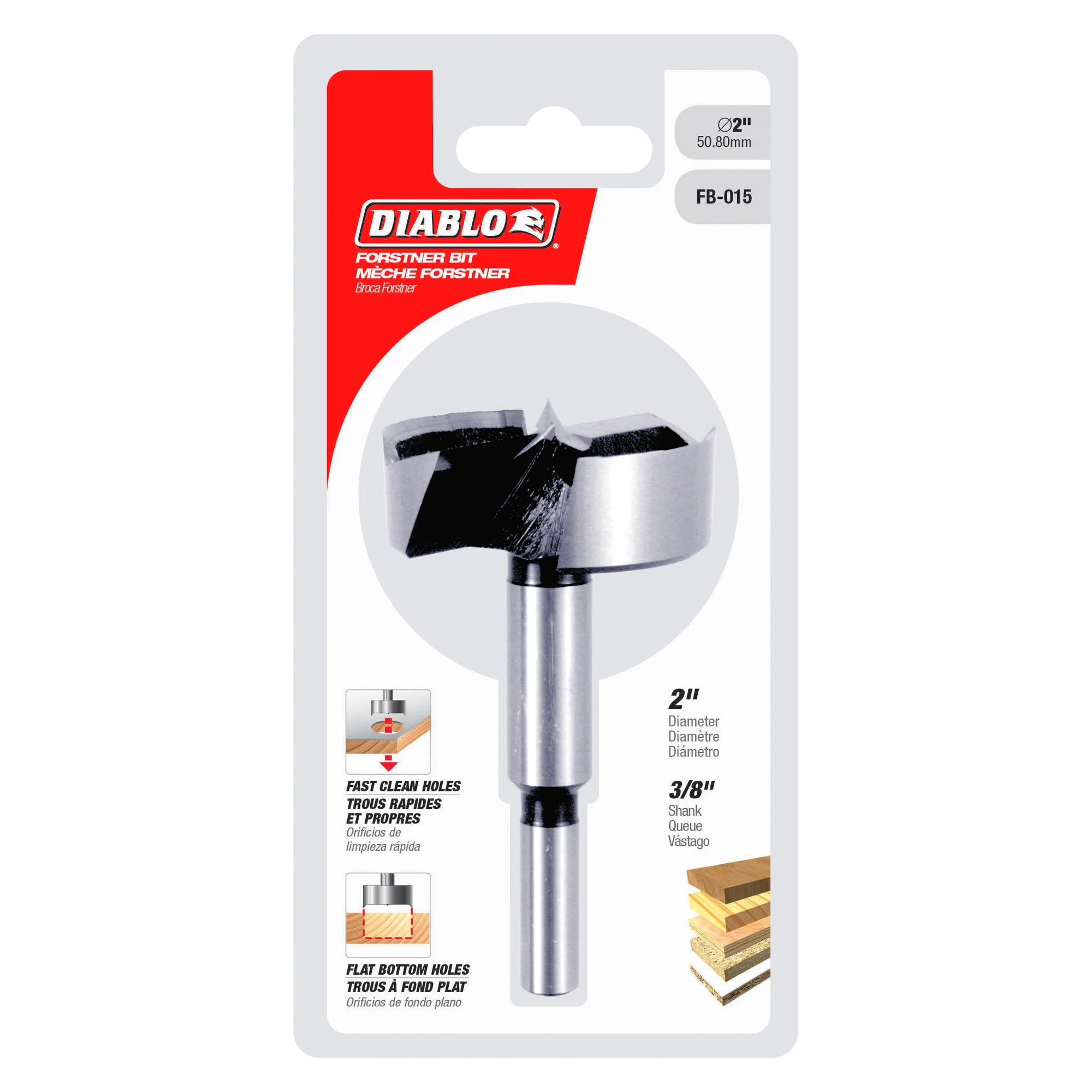 Diablo Tools FB-015 2 in. Forstner Bit - Edmondson Supply