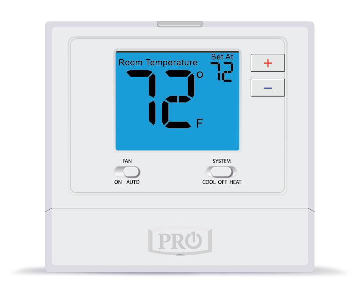 PRO1 IAQ T701 Digital Non-Programmable Thermostat, Single Stage, 1 Heat - 1 Cool - Edmondson Supply