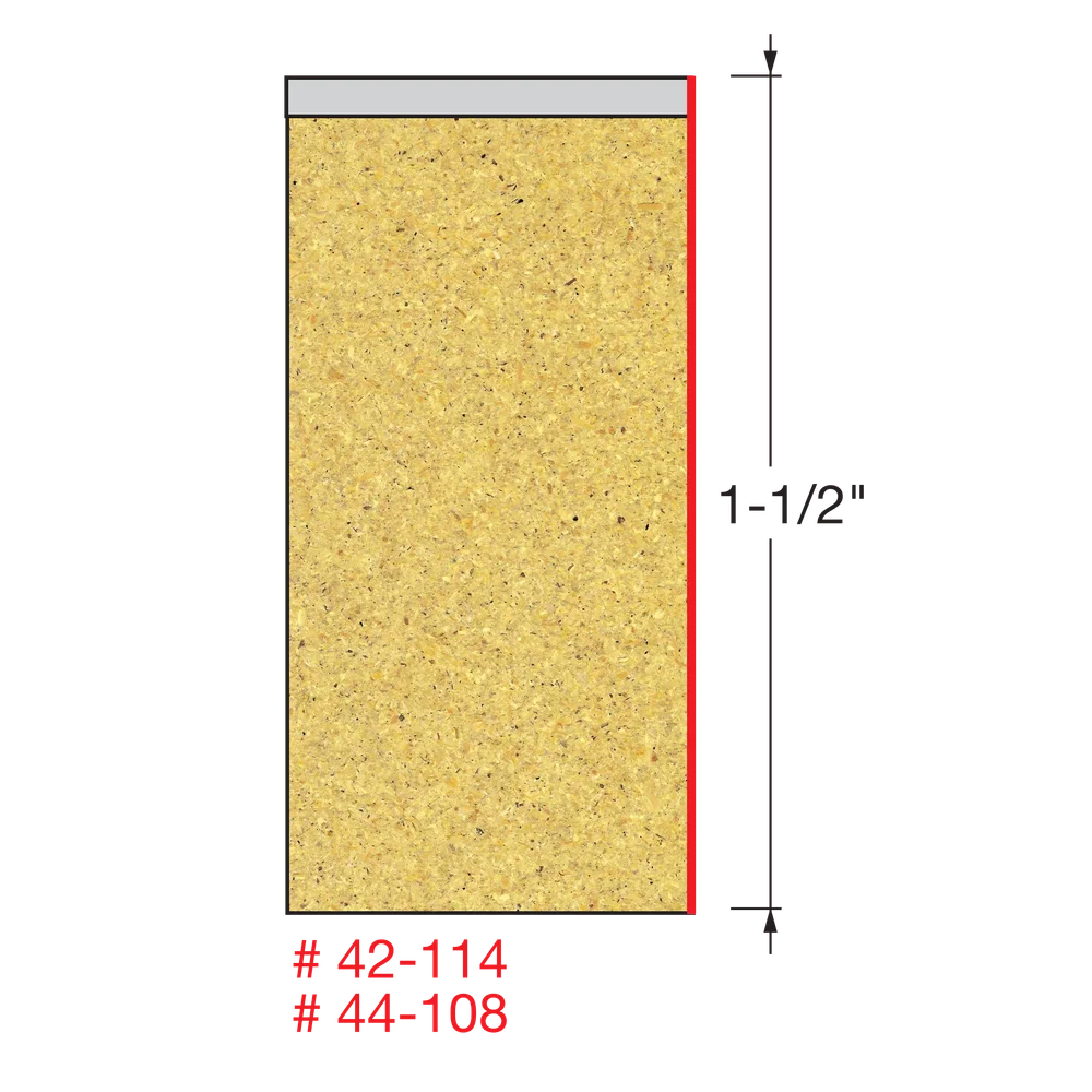 Freud 44-108 1/2" Bearing Flush Trim Bit (Carbide Height: 1-1/2", 3 Cutters) - Edmondson Supply