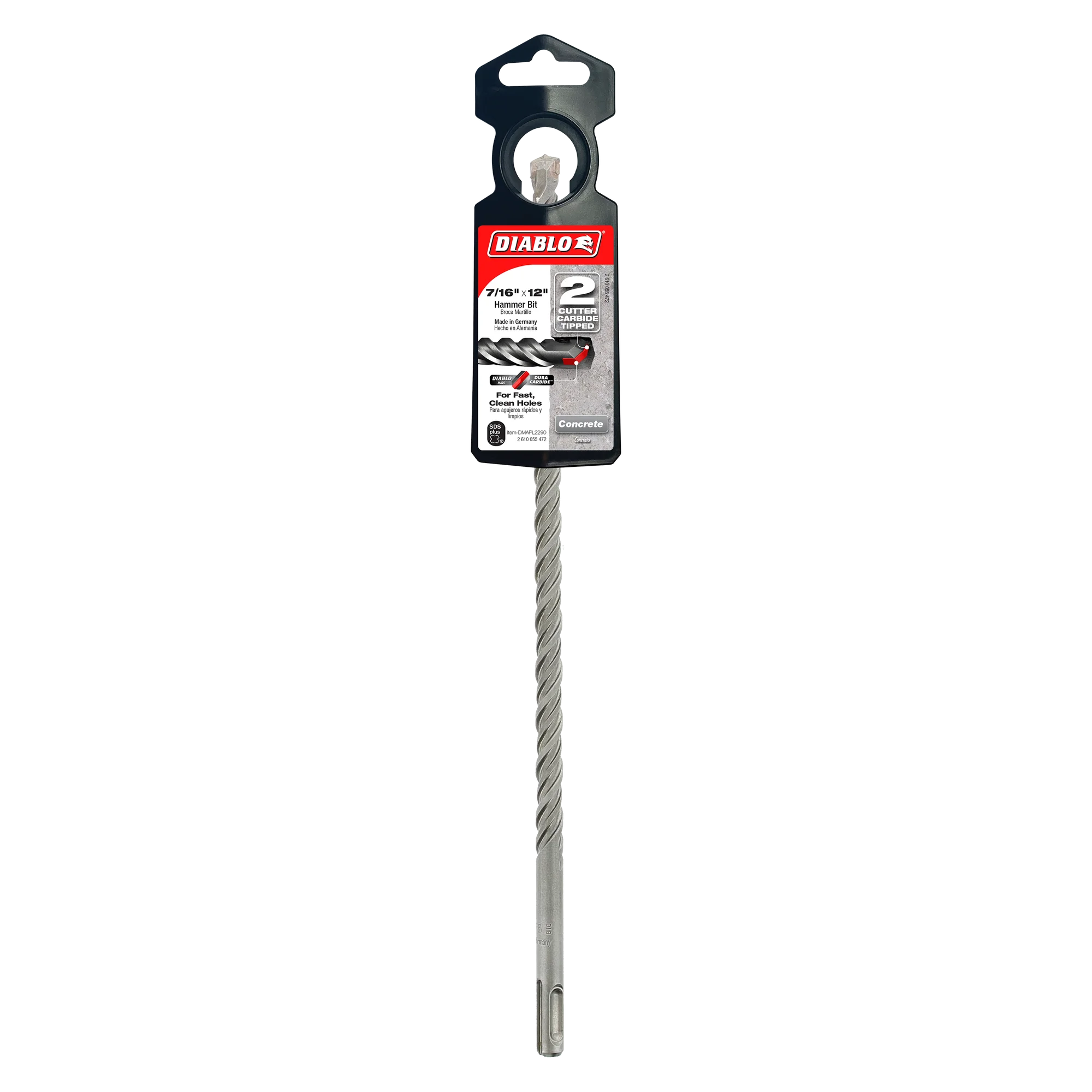Diablo Tools DMAPL2290 7/16 in. x 10 in. x 12 in. SDS-Plus 2-Cutter - Edmondson Supply