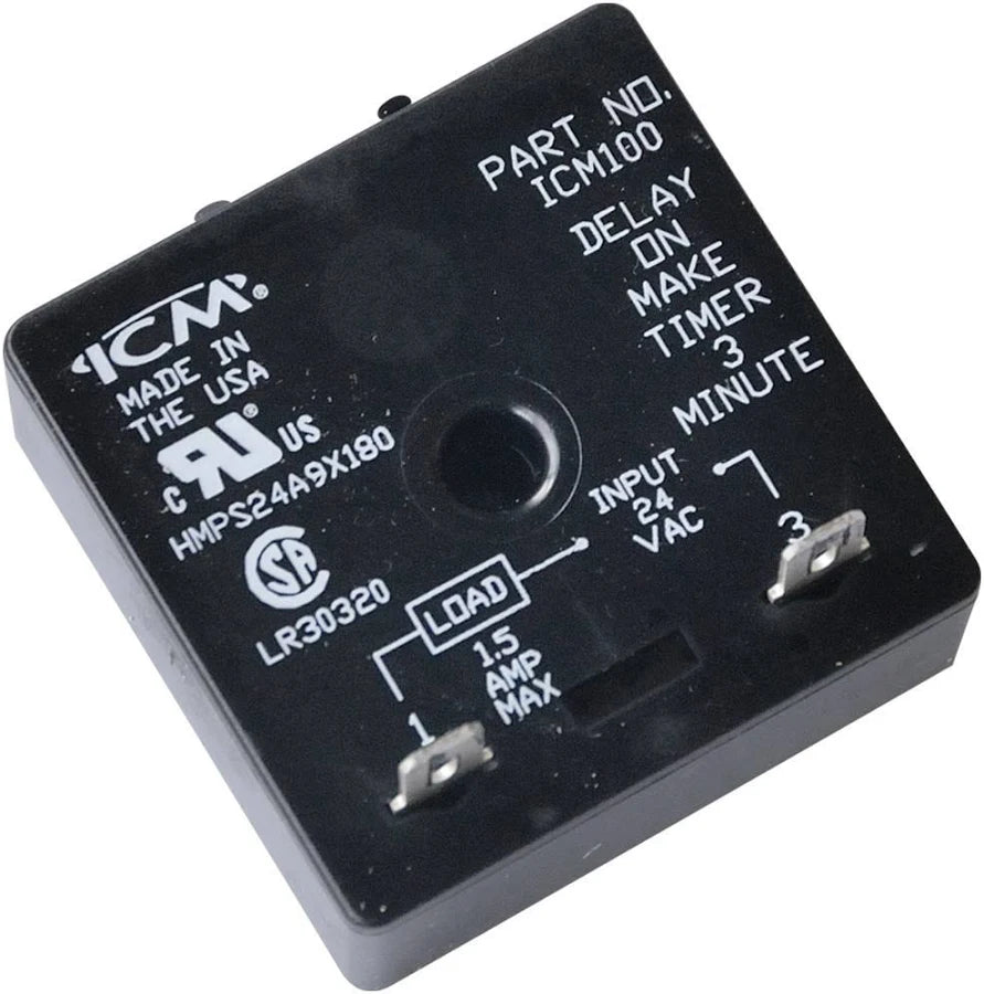 ICM Controls ICM100B 18-30VAC/DC, 3 Min Delay-on-Make Relay Timer - Edmondson Supply