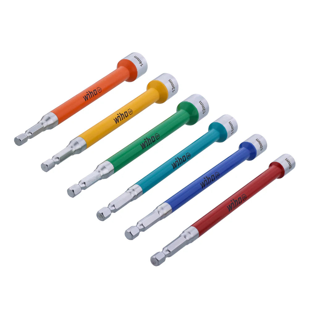 Wiha Tools 70487 6 Piece Color Coded Magnetic Nut Setter Metric Set - Edmondson Supply