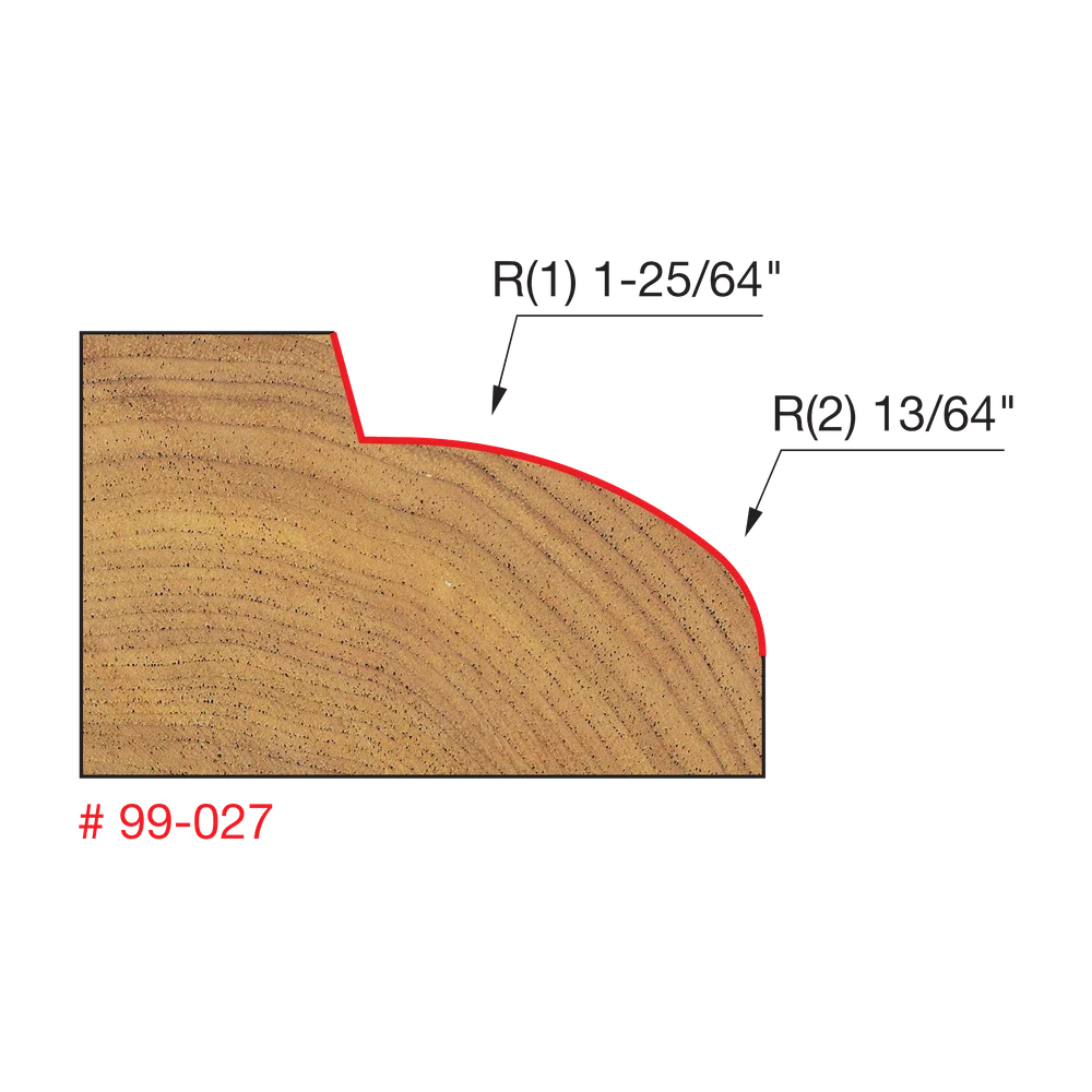 Freud 99-027 2-19/32" Table Edge & Handrail Bit - Edmondson Supply