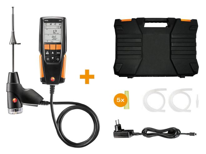 Testo 0563 3100 01 - 310 - Residential Combustion Analyzer Kit - Edmondson Supply