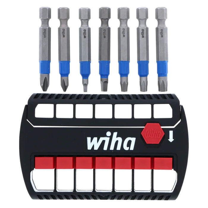 Wiha Tools 70298 7 Piece TerminatorBlue Impact Bit Set - 2 Inch Bits - Edmondson Supply