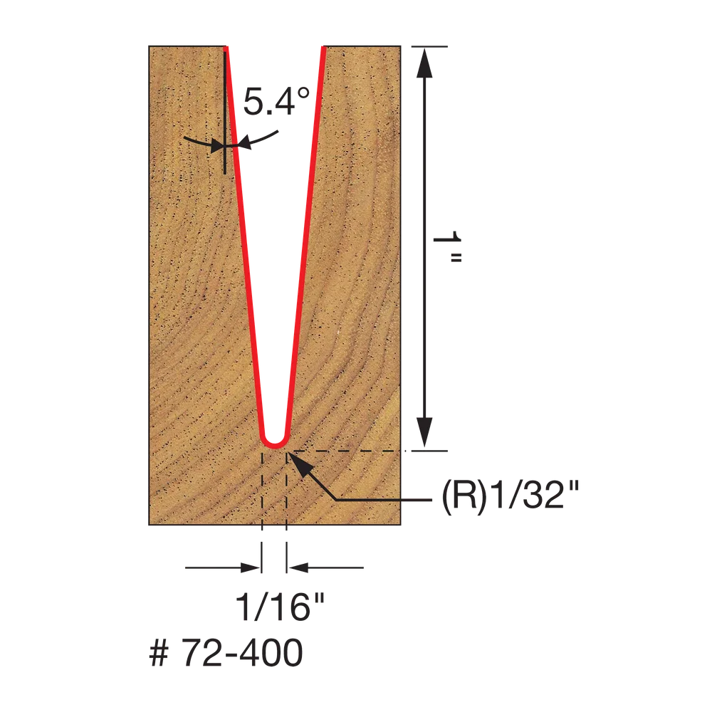 Freud 72-400 5.4° x 1/16" Tapered Ball Tip - Edmondson Supply