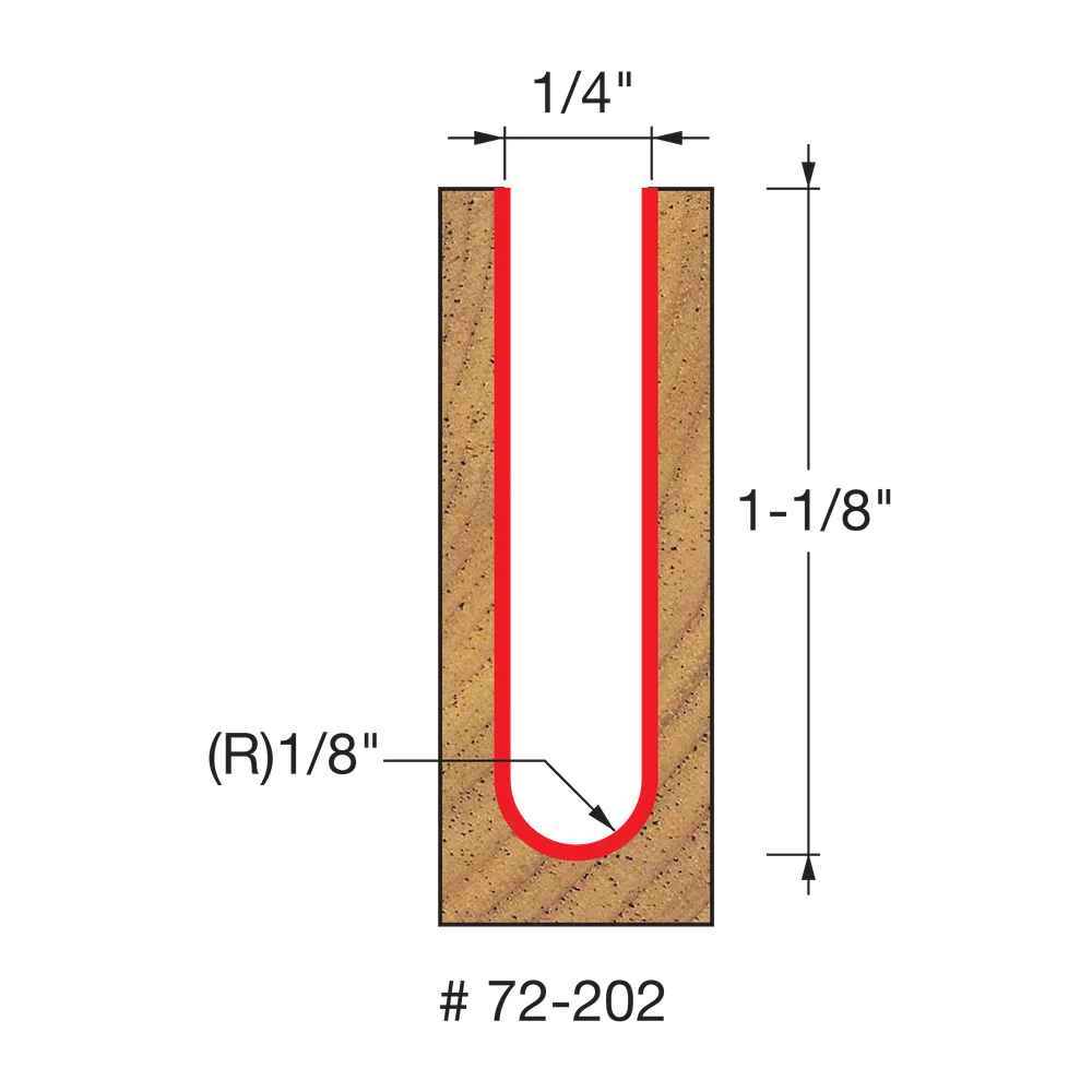 Freud 72-202 1/4" x 1-1/8" Up Cut Spiral Ball Nose - Edmondson Supply