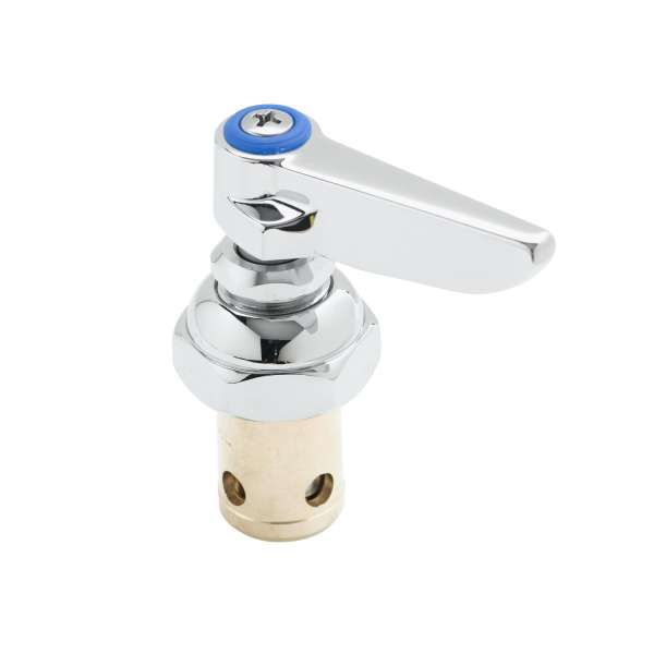 T&S Brass 002713-40 Eterna Spindle Assembly, Left Hand (Cold) Lever Handle & Screw Included - Edmondson Supply