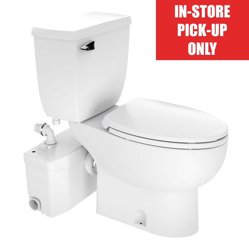 Saniflo Saniplus Elongated Bowl Toilet/Macerating Pump Combo - Edmondson Supply