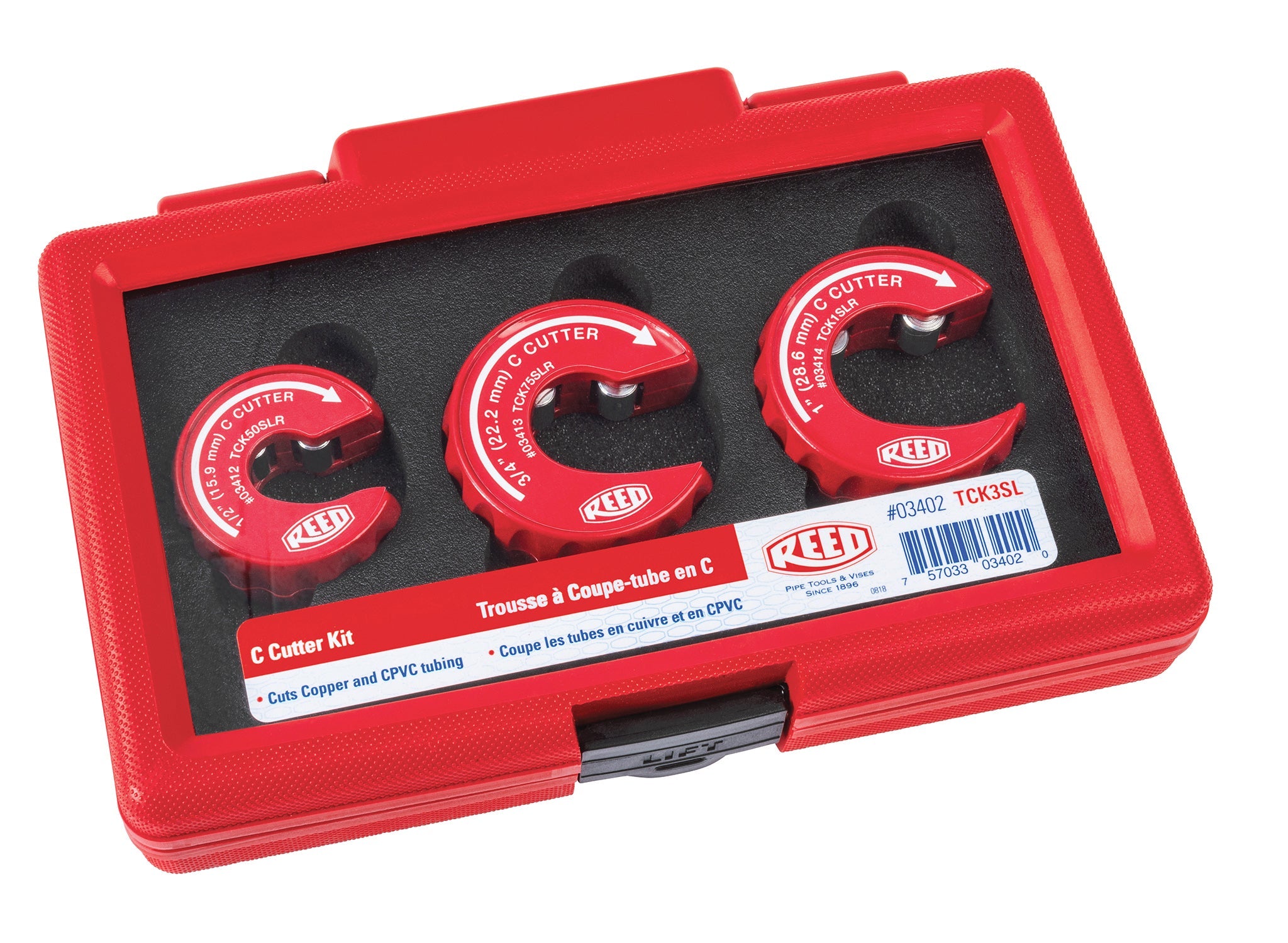 Reed Mfg TCK3SL C-Cutter, Copper Tubing Cutter Kit - Edmondson Supply