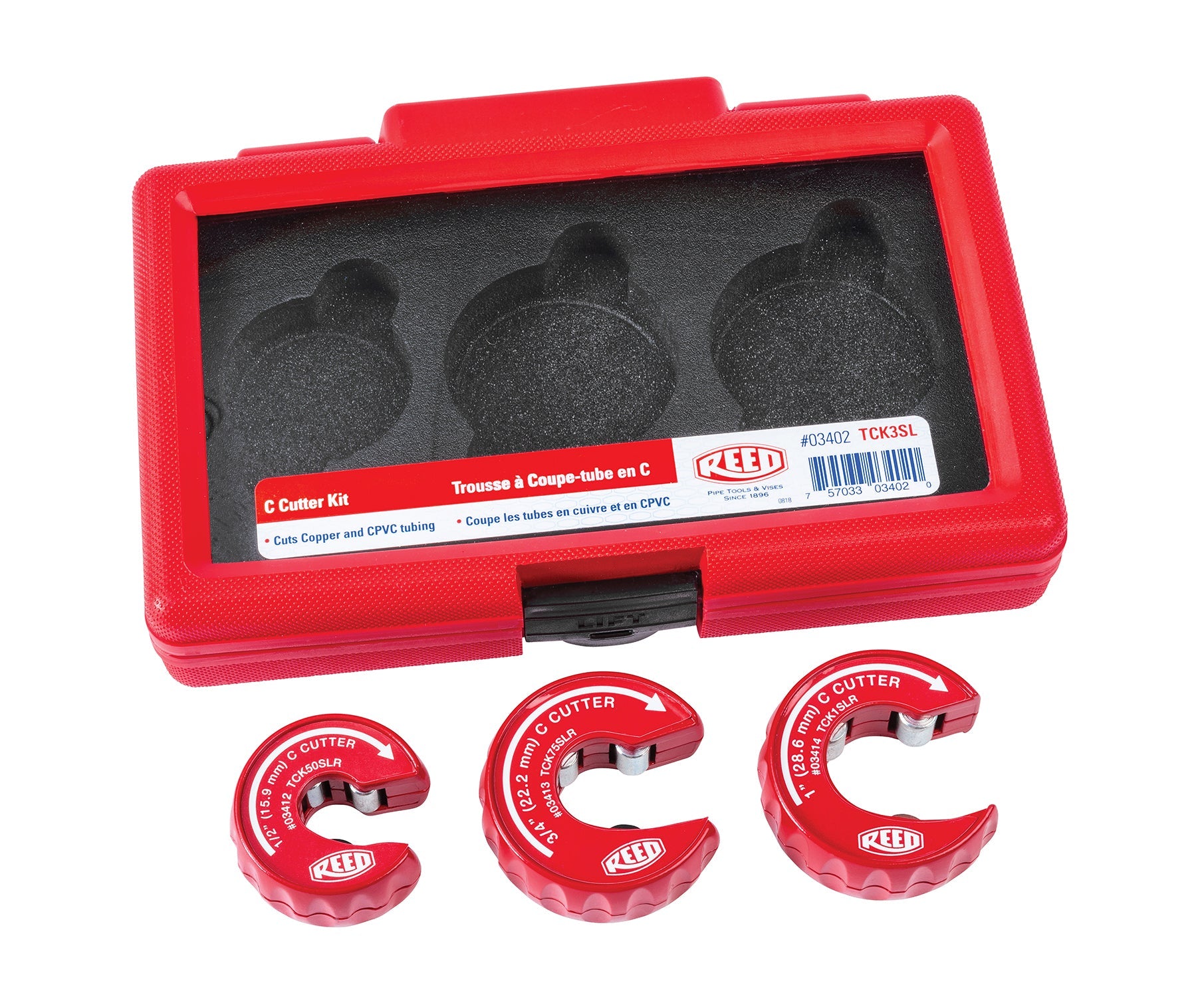 Reed Mfg TCK3SL C-Cutter, Copper Tubing Cutter Kit - Edmondson Supply