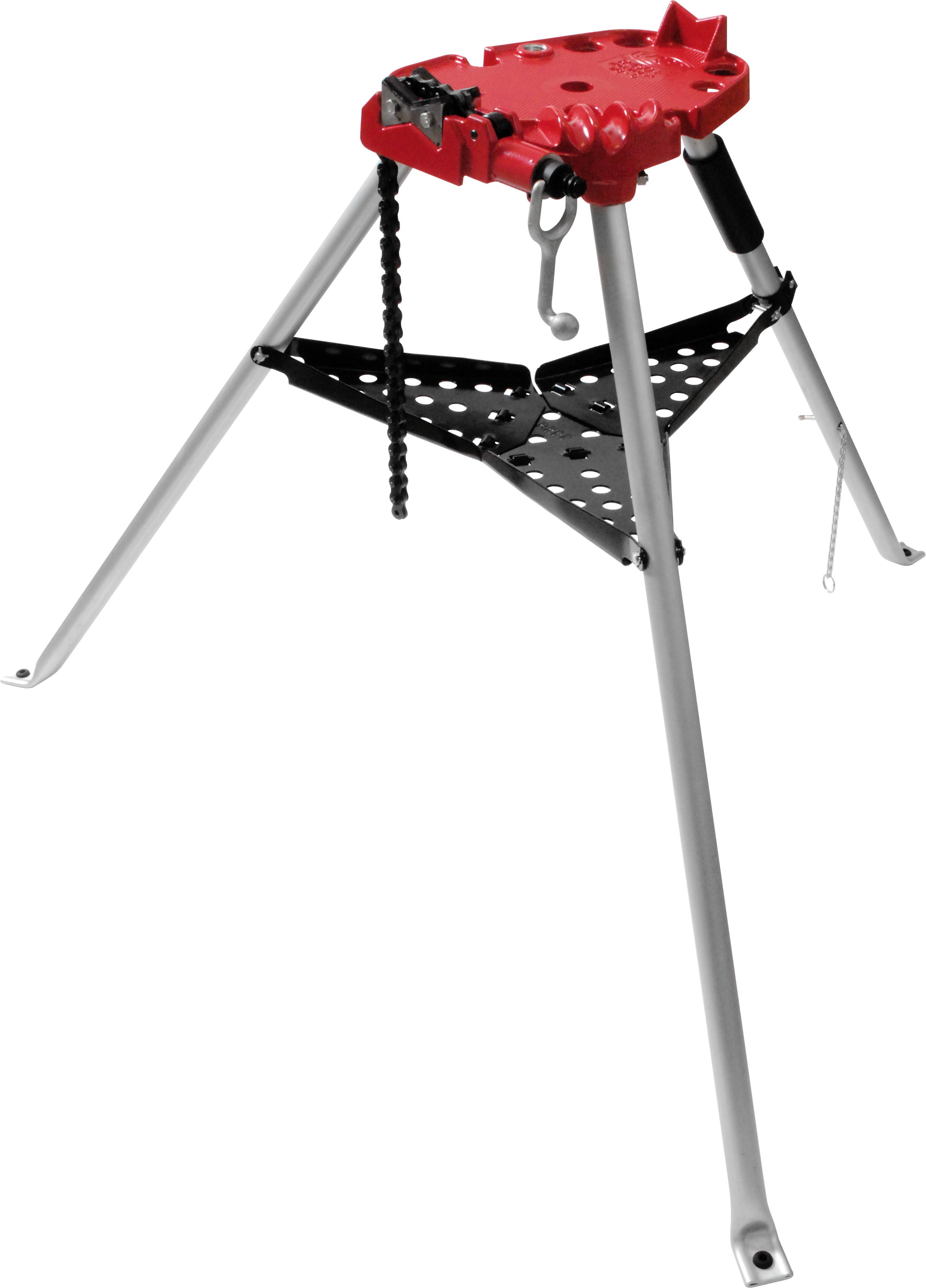 Reed Mfg R450PAL Chain Tripod Pipe Vise, 1/8" - 6", Aluminum Legs, Neoprene Coated Jaws - Edmondson Supply