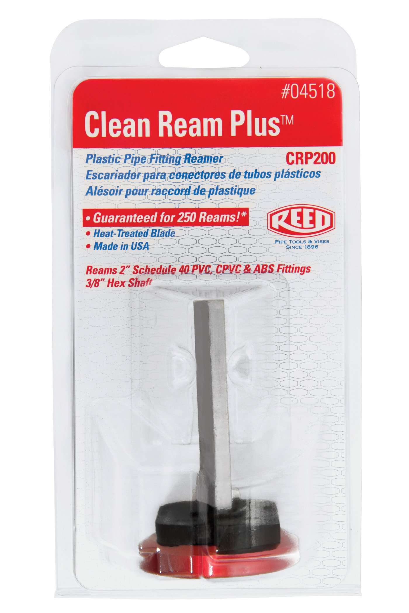 Reed Mfg 04518 - CRP200 2" Clean Ream Plus® Plastic Pipe Fitting Reamer - Edmondson Supply