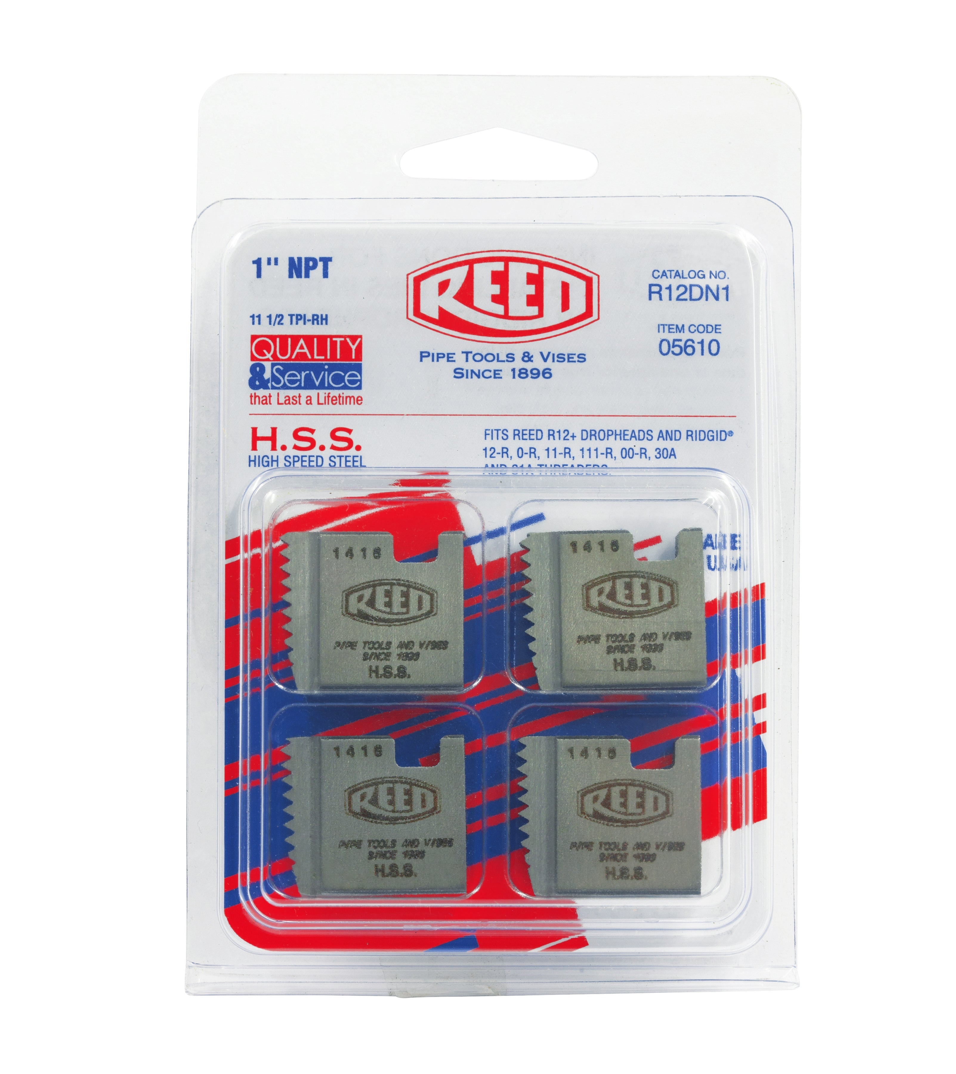 Reed Mfg R12DN 1 R12+ Segmental Dies, 1" NPT - Edmondson Supply