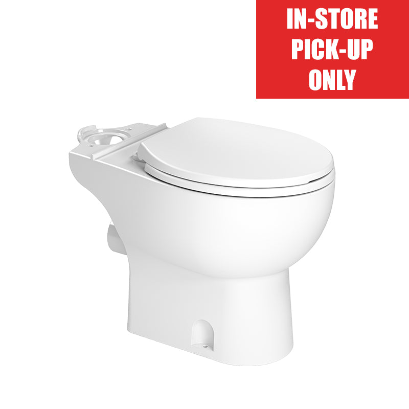 Saniflo 083 Round White Rear Discharge Toilet Bowl - Edmondson Supply