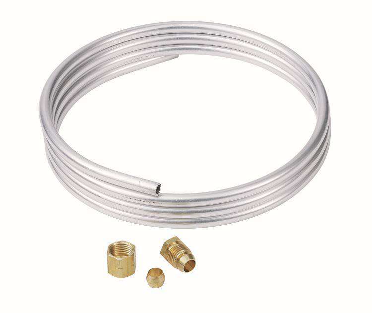 Robertshaw 11-293 1/4" x 5' Aluminum Pilot Tubing with Fittings - Edmondson Supply