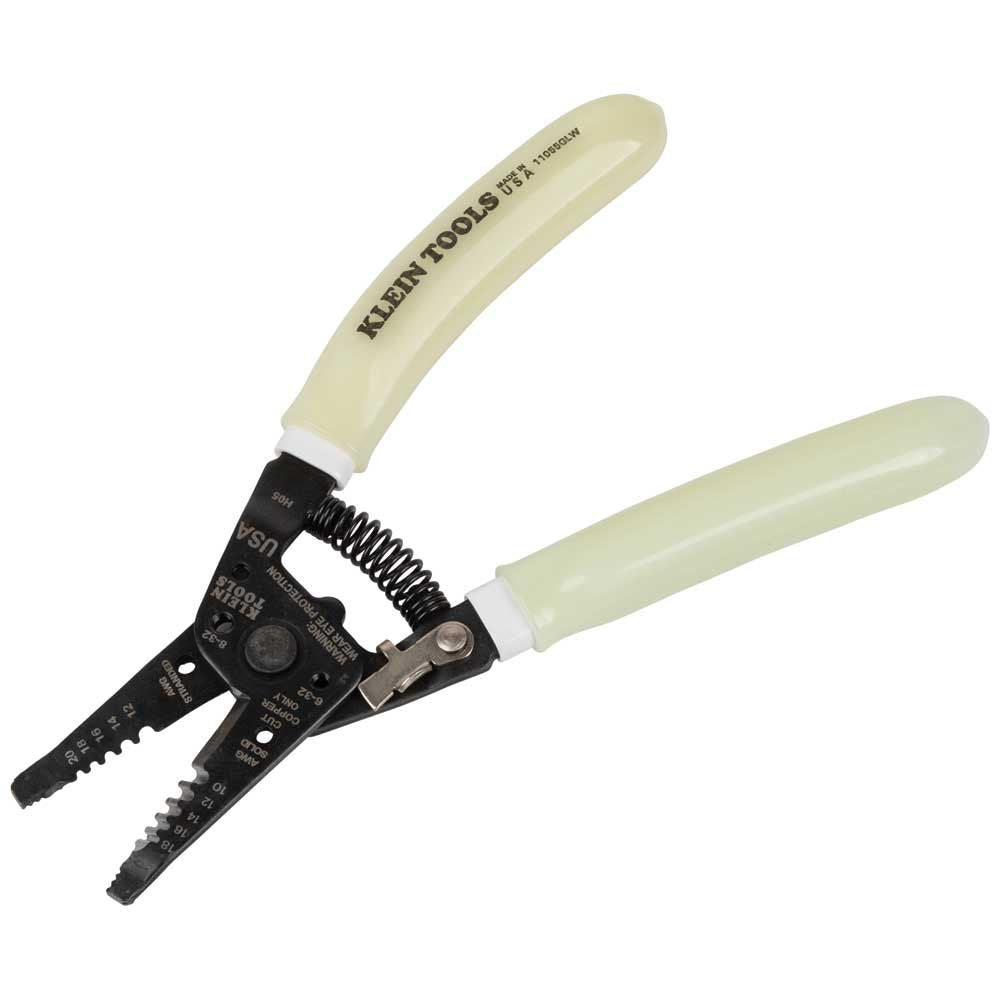 Klein Tools 11055GLW High-Visibility Klein-Kurve® Wire Stripper / Cutter - Edmondson Supply