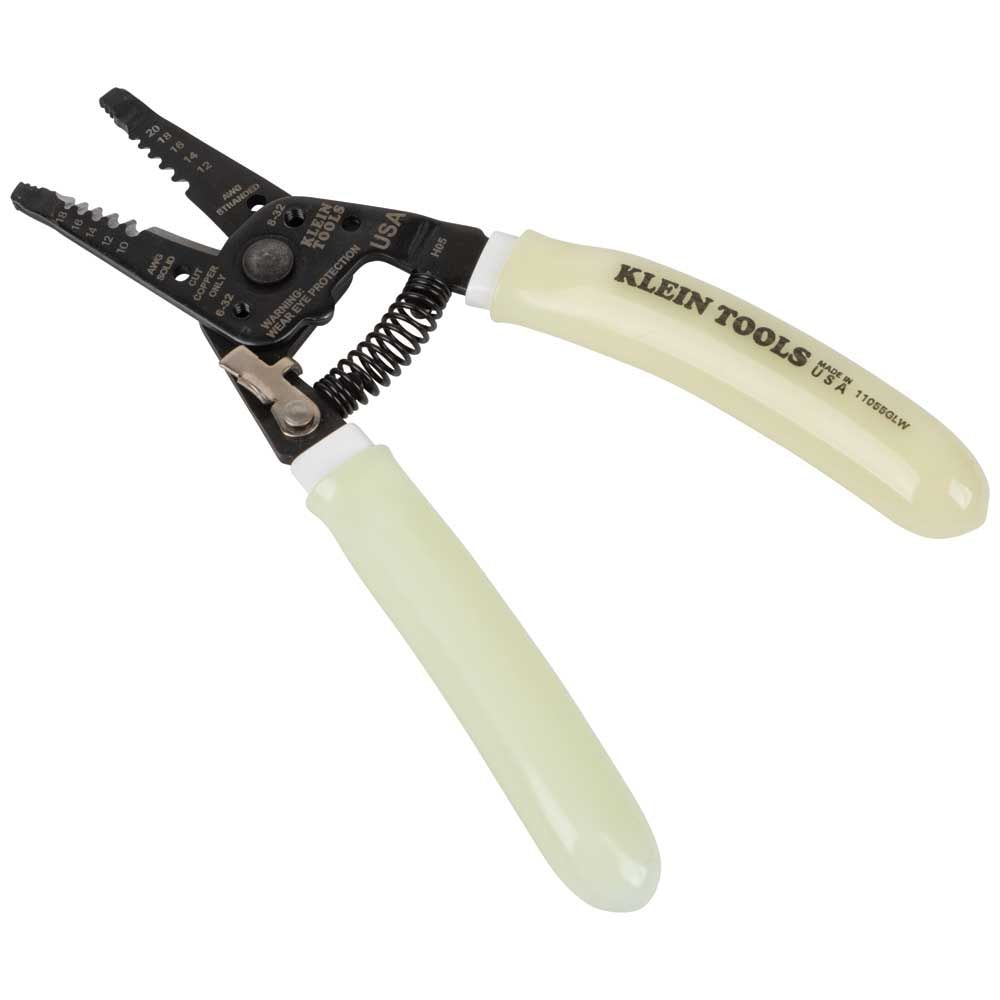 Klein Tools 11055GLW High-Visibility Klein-Kurve® Wire Stripper / Cutter - Edmondson Supply