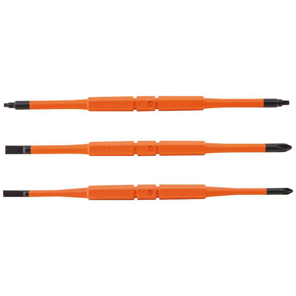 Klein Tools 13157 Screwdriver Blades, Insulated Double-End, 3-Pack - Edmondson Supply