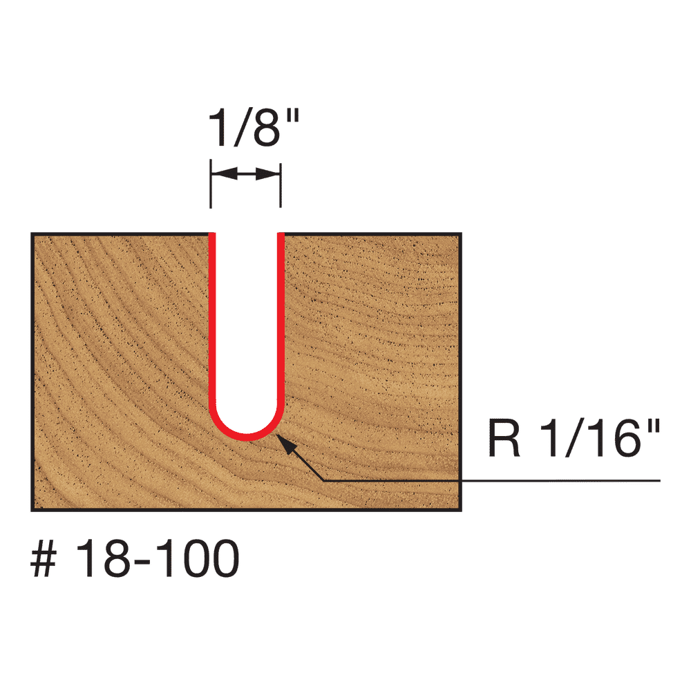 Freud 18-100 1/16" Radius Round Nose Bit - Edmondson Supply