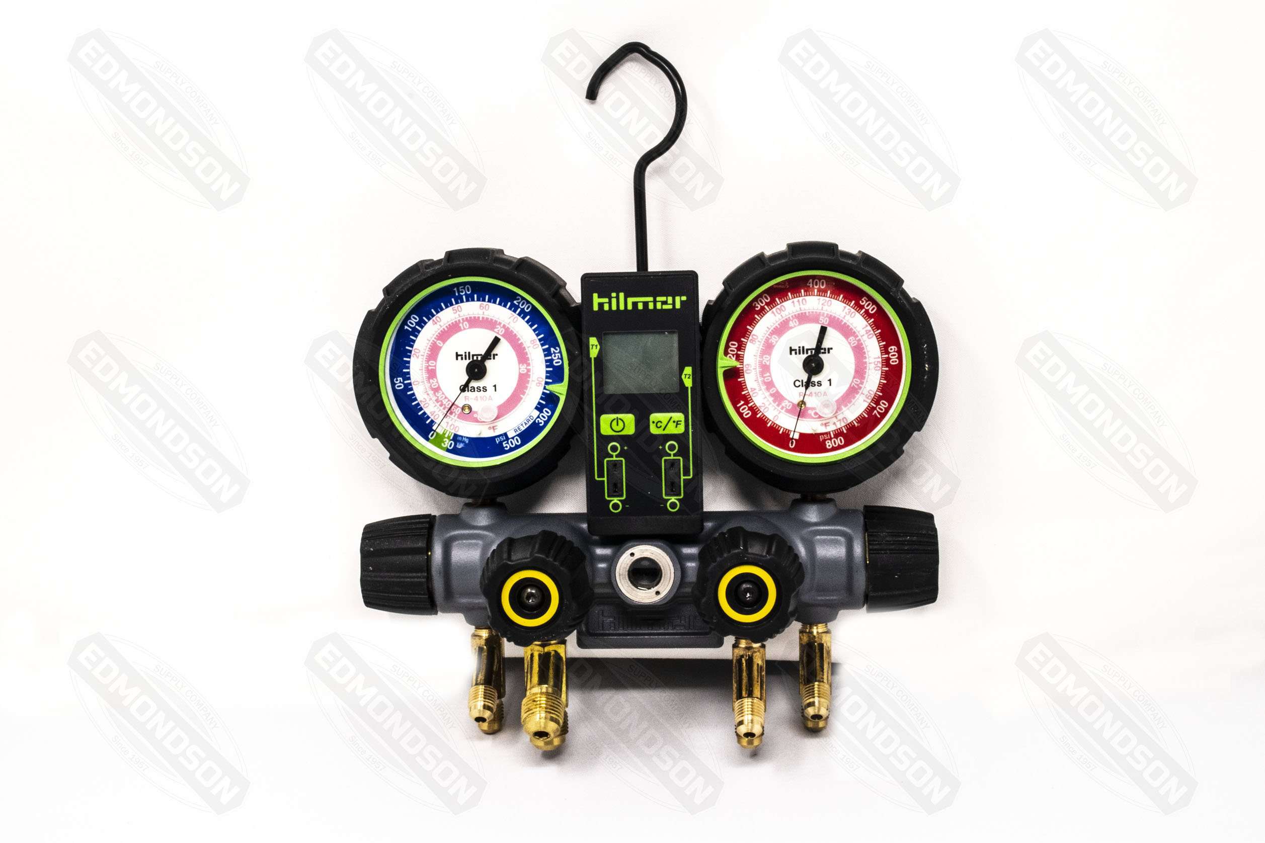 Hilmor 1839110 4-Valve Aluminum Manifold Set - R410A - Edmondson Supply