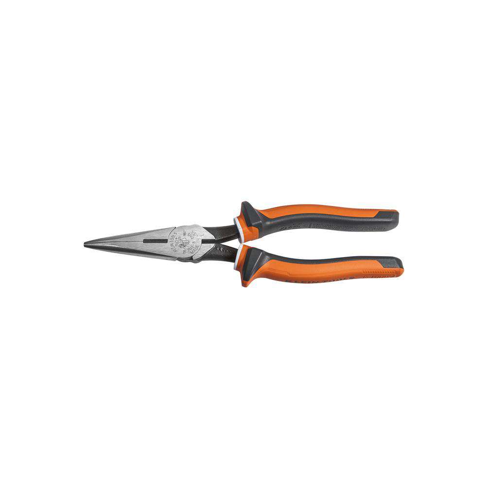 Klein Tools 203-8-EINS Long Nose Side Cutter Pliers, 8-In Slim Insulated - Edmondson Supply