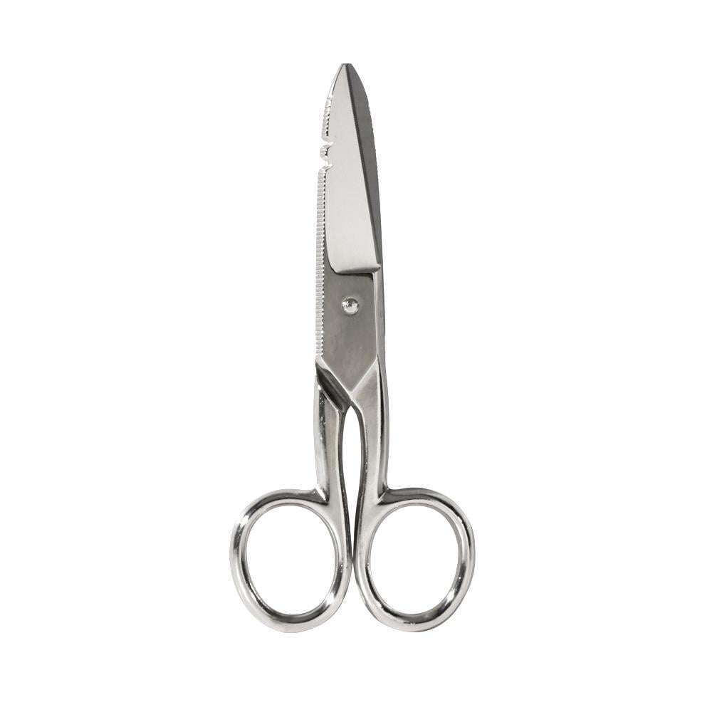 Klein Tools 2100-7 Electrician's Scissors, Nickel Plated - Edmondson Supply