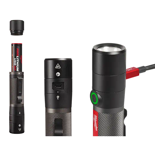 Milwaukee 2160-21 USB Rechargeable 800L Compact Flashlight - Edmondson Supply