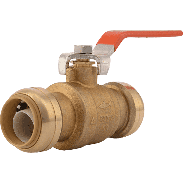 SharkBite 22223-0000LF 1" x 1" Brass Push Ball Valve - Edmondson Supply